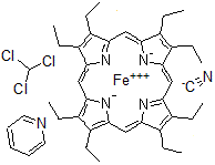 CAS#: 137865-54-4, (Cyano)(2,3,7,8,12,13,17,18-Octaethylporphinato)(Pyridine)Iron(III)