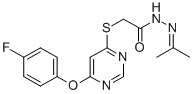 CAS 登录号：137927-78-7， 2-[6-(4-氟苯氧基)嘧啶-4-基]硫基-N-(丙-2-亚基氨基)乙酰胺