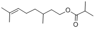 CAS 登录号：138-23-8， 3,7-二甲基辛-7-烯基 2-甲基丙酸酯