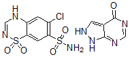 CAS#: 138230-25-8, 6-chloro-2H-1,2,4-Benzothiadiazine-7-sulfonamide 1,1-dioxide mixt. with 1,5-dihydro-4H-pyrazolo(3,4-d)pyrimidin-4-one