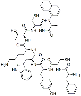 CAS 登录号：138248-87-0， 苯丙氨酰-半胱氨酰-酪氨酰-色氨酰-赖氨酰-苏氨酰-半胱氨酰-N-萘基丙氨酰胺