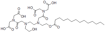 CAS 登录号：138420-02-7， 2-[[2-[2-[[2-(二(羧甲基)氨基)-2-氧代乙基]-(2-羟基乙基)氨基]乙基-(2-十四烷酰氧基乙基)氨基]乙酰基]-(羧甲基)氨基]乙酸
