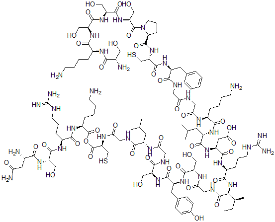 CAS#: 138506-90-8, N-(N-(N2-L-Seryl-L-Lysyl)-L-Seryl)-2alpha-Endo-L-Proline-7-L-Lysine-8-L-Leucine-13-L-Serine-14-L-Tyrosine-21alpha-L-Arginine-21B-L-Lysine-Atriopeptin-21 (Rat Reduced)