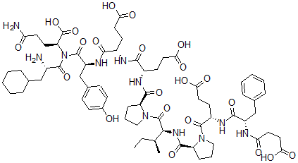 CAS 登录号：138828-04-3， 丁二酰-苯丙氨酰-谷氨酰-脯氨酰-异亮氨酰-脯氨酰-谷氨酰-谷氨酰-酪氨酰-环己基丙氨酸-谷氨酰胺酰