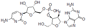 CAS#: 138853-61-9, [(2R,3R,4R,5R)-5-(2-Amino-6-Oxo-3H-Purin-9-Yl)-4-Fluoro-2-(Hydroxymethyl)Oxolan-3-Yl] [(2R,3S,4R,5R)-5-(4-Amino-2-Oxopyrimidin-1-Yl)-3,4-Dihydroxyoxolan-2-Yl]Methyl Hydrogen Phosphate