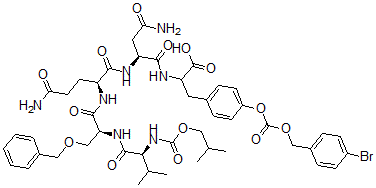 CAS#: 138865-76-6, tert-butyloxycarbonyl-valyl-benzylseryl-glutaminyl-asparaginyl-(BrZ)tyrosine