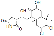 CAS 登录号：138935-82-7， 3-[2-(6,7-二氯-3-羟基-5,5,8a-三甲基-2-亚甲基-3,4,4a,6,7,8-六氢-1H-萘-1-基)-1-羟基乙基]吡咯烷-2,5-二酮