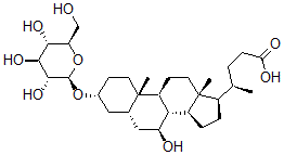 CAS#: 139026-50-9, (4R)-4-[(3R,5R,7S,8R,9S,10S,13R,14S,17R)-7-Hydroxy-10,13-Dimethyl-3-[(2R,3R,4S,5S,6R)-3,4,5-Trihydroxy-6-(Hydroxymethyl)Oxan-2-Yl]Oxy-2,3,4,5,6,7,8,9,11,12,14,15,16,17-Tetradecahydro-1H-Cyclopenta[a]Phenanthren-17-Yl]Pentanoic Acid
