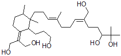 CAS#: 139039-72-8, (2E)-2-[(E)-7-[3-(1,3-Dihydroxypropan-2-Ylidene)-2-(3-Hydroxypropyl)-1,6-Dimethylcyclohexyl]-4-Methylhept-4-Enylidene]-6-Methylheptane-1,5,6-Triol