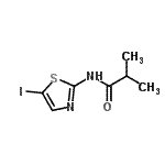 CAS 登录号：13915-73-6， N-(5-碘-1,3-噻唑-2-基)-2-甲基丙酰胺