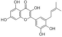 CAS 登录号：139163-15-8， 2-[3,4-二羟基-5-(3-甲基丁-2-烯基)苯基]-3,5,7-三羟基苯并吡喃-4-酮
