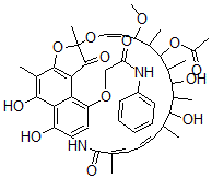 CAS 登录号：13929-39-0， 4-O-[2-氧代-2-(苯基氨基)乙基]利福霉素