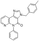 CAS#: 139482-44-3, 3,5-Dihydro-3-((4-Methylphenyl)Methyl)-5-Phenyl-4H-Imidazo(4,5-c)(1,8)Naphthyridin-4-One