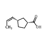 CAS#: 139683-38-8, (1R,3S)-3-[(1Z)-1-Propen-1-Yl]Cyclopentanecarboxylic Acid