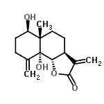 CAS#: 1401-54-3, (3aS,5aS,6R,9aR,9bS)-6,9a-dihydroxy-5a-methyl-3,9-dimethylene-4,5,6,7,8,9b-hexahydro-3aH-benzo[g]benzofuran-2-one