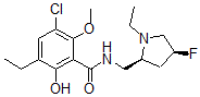 CAS 登录号：140161-12-2， 5-氯-3-乙基-N-[[(2S,4S)-1-乙基-4-氟吡咯烷-2-基]甲基]-2-羟基-6-甲氧基苯甲酰胺