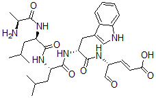 CAS#: 140374-62-5, (E,4R)-4-[[(2R)-2-[[(2S)-2-[[(2R)-2-[[(2S)-2-Aminopropanoyl]Amino]-4-Methylpentanoyl]Amino]-4-Methylpentanoyl]Amino]-3-(1H-Indol-3-Yl)Propanoyl]Amino]-5-Oxopent-2-Enoic Acid
