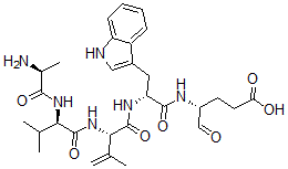 CAS#: 140374-63-6, (4R)-4-[[(2R)-2-[[(2S)-2-[[(2R)-2-[[(2S)-2-Aminopropanoyl]Amino]-3-Methylbutanoyl]Amino]-3-Methylbut-3-Enoyl]Amino]-3-(1H-Indol-3-Yl)Propanoyl]Amino]-5-Oxopentanoic Acid