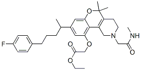 CAS#: 140676-68-2, Ethyl 2-[[8-[5-(4-Fluorophenyl)Pentan-2-Yl]-5,5-Dimethyl-2-(2-Methylamino-2-Oxoethyl)-3,4-Dihydro-1H-Chromeno[4,3-c]Pyridin-10-Yl]Oxy]Acetate