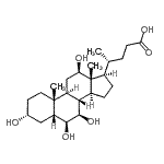 CAS 登录号：140852-41-1， (3alpha,5beta,6beta,7beta,12beta)-3,6,7,12-四羟基胆烷-24-酸