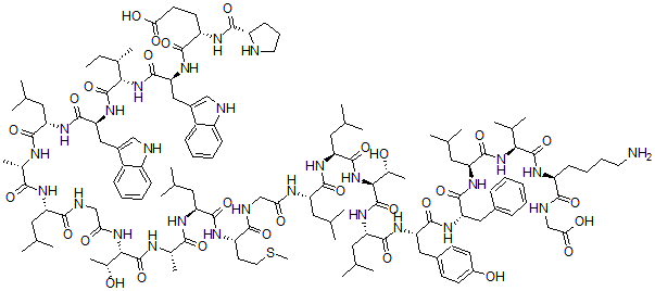 CAS#: 141304-55-4, L-Prolyl-L-alpha-Glutamyl-L-Tryptophyl-L-Isoleucyl-L-Tryptophyl-L-Leucyl-L-Alanyl-L-Leucylglycyl-L-Threonyl-L-Alanyl-L-Leucyl-L-Methionylglycyl-L-Leucyl-L-Leucyl-L-Threonyl-L-Leucyl-L-Tyrosyl-L-Phenylalanyl-L-Leucyl-L-Valyl-L-Lysyl-Glycine
