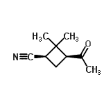 CAS 登录号：141422-97-1， (1R,3S)-3-乙酰基-2,2-二甲基环丁烷甲腈