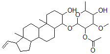 CAS#: 141544-59-4, [2-[(17-Ethenyl-3-Hydroxy-10,13-Dimethyl-2,3,4,5,6,7,8,9,11,12,14,15,16,17-Tetradecahydro-1H-Cyclopenta[a]Phenanthren-4-Yl)Oxy]-5-Hydroxy-4-Methoxy-6-Methyloxan-3-Yl] Acetate