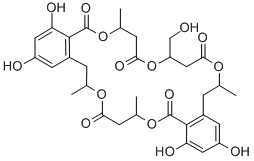 CAS#: 141731-75-1, (7R-(7R*,11R*,15R*,23R*,27*))-7,8,11,12,15,16,23,24,27,28-Decahydro-2,4,18,20-Tetrahydroxy-11-(Hydroxymethyl)-7,15,23,27-Tetramethyl-5H,9H,13H,21H,25H-Dibenzo(k,u)(1,5,9,15,19)Pentaoxacyclotetracosin-5,9,13,21,25-Pentone