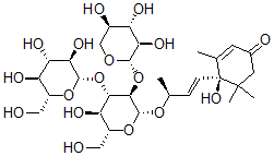CAS#: 141947-49-1, Vomifoliol 9-O-glucopyranosyl-4-O-xylopyranosyl-6-O-glucopyranoside