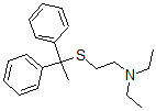 CAS 登录号：142146-96-1， 2-[1,1-二(苯基)乙硫基]-N,N-二乙基乙胺