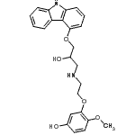 CAS#: 142227-51-8, 3-(2-{[3-(9H-Carbazol-4-Yloxy)-2-Hydroxypropyl]Amino}Ethoxy)-4-Methoxyphenol