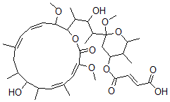 CAS#: 142386-69-4, (E)-4-[2-[3-Hydroxy-4-[(4E,6E,12E,14E)-10-Hydroxy-3,15-Dimethoxy-7,9,11,13-Tetramethyl-16-Oxo-1-Oxacyclohexadeca-4,6,12,14-Tetraen-2-Yl]Pentan-2-Yl]-2-Methoxy-5,6-Dimethyloxan-4-Yl]Oxy-4-Oxobut-2-Enoic Acid