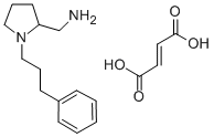 CAS 登录号：142469-99-6， (-)-1-(3-丙基苯基)-2-吡咯烷甲胺(E)-2-丁烯二酸酯(1:1)