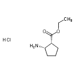 CAS 登录号：142547-15-7， 乙基(1R,2S)-2-氨基环戊烷羧酸酯盐酸盐(1:1)