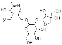 CAS#: 142628-29-3, 5-[3,4-Dihydroxy-4-(Hydroxymethyl)Oxolan-2-Yl]Oxy-6-[[5-Hydroxy-4-(Methoxymethyl)-6-Methylpyridin-3-Yl]Methoxy]-2-(Hydroxymethyl)Oxane-3,4-Diol