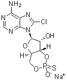 CAS#: 142754-27-6, Sodium (4aR,6R,7R,7aS)-6-(6-Amino-8-Chloro-9H-Purin-9-Yl)-7-Hydroxytetrahydro-4H-Furo[3,2-d][1,3,2]Dioxaphosphinin-2-Olate 2-Sulfide