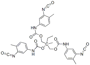 CAS#: 1431-54-5, 2-Ethyl-2-[[[[(3-Isocyanato-4-Methylphenyl)Amino]Carbonyl]Oxy]Methyl]Propylene (3-Isocyanato-4-Methylphenyl)Carbamate