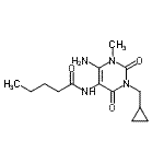 CAS#: 143148-56-5, N-[6-Amino-3-(Cyclopropylmethyl)-1-Methyl-2,4-Dioxo-1,2,3,4-Tetrahydro-5-Pyrimidinyl]Pentanamide