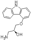 CAS 登录号：143412-40-2， (2S)-1-氨基-3-(9H-咔唑-4-基氧基)-2-丙醇