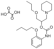 CAS 登录号：143503-35-9， (2-丁氧基苯基)-氨基甲酸1-(1-哌啶基甲基)-2-丙氧基甲基酯草酸盐(1:1)