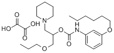CAS#: 143503-41-7, (3-(Hexyloxy)Phenyl)-Carbamic Acid 1-(1-Piperidinylmethyl)-2-Propoxyethyl Ester Ethanedioate (1:1)
