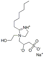 CAS 登录号：14351-00-9， 2-庚基-1-(2-羟基乙基)-1-(2-羟基-3-磺酸基丙基)-2-咪唑啉鎓,单钠盐