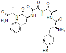 CAS#: 143791-43-9, N-[(2S)-1-[[(2S)-1-Amino-1-Oxopropan-2-Yl]Amino]-1-Oxo-3-Phenylpropan-2-Yl]-N'-[(2R)-2-[[(2S)-2-Amino-3-(4-Sulfanylphenyl)Propanoyl]Amino]Propanoyl]Oxamide
