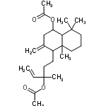 CAS 登录号：1438-66-0， 4-(3-乙酰氧基-3-甲基-4-戊烯-1-基)-4A,8,8-三甲基-3-亚甲基十氢-1-萘基乙酸酯