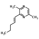 CAS#: 143901-57-9, 2,5-Dimethyl-3-[(1E)-1-Penten-1-Yl]Pyrazine