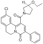 CAS#: 143943-73-1, 10-Chloro-1-[(3S)-3-Ethoxypyrrolidine-1-Carbonyl]-3-Phenyl-6,7-Dihydropyrido[6,1-a]Isoquinolin-4-One