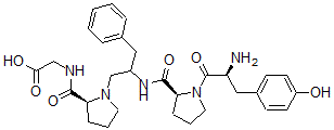 CAS#: 143984-57-0, 2-[[(2S)-1-[2-[[(2S)-1-[(2S)-2-Amino-3-(4-Hydroxyphenyl)Propanoyl]Pyrrolidine-2-Carbonyl]Amino]-3-Phenylpropyl]Pyrrolidine-2-Carbonyl]Amino]Acetic Acid