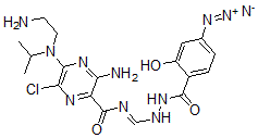 CAS 登录号：144176-48-7， 3-氨基-5-(2-氨基乙基-丙-2-基氨基)-N-[[2-(4-叠氮基-2-羟基苯甲酰基)肼基]亚甲基]-6-氯吡嗪-2-甲酰胺
