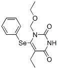 CAS 登录号:144433-06-7, 1-(乙氧基甲基)-5-乙基-6-苯基硒基嘧啶-2,4-二酮