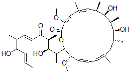 CAS#: 144730-82-5, (3E,5Z,7R,8R,9S,10S,11R,13Z,15Z,17S)-18-[(2S,3R,4S,6E,10E)-3,9-Dihydroxy-4,8-Dimethyl-5-Oxododeca-6,10-Dien-2-Yl]-8,10-Dihydroxy-3,17-Dimethoxy-5,7,9,11,13-Pentamethyl-1-Oxacyclooctadeca-3,5,13,15-Tetraen-2-One